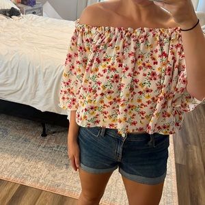 Jack by BB DAKOTA size medium floral off the shoulder top